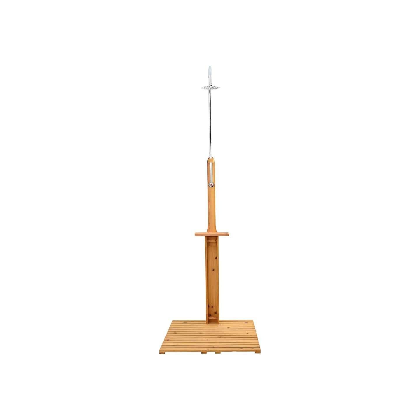 Douche de jardin en bois
