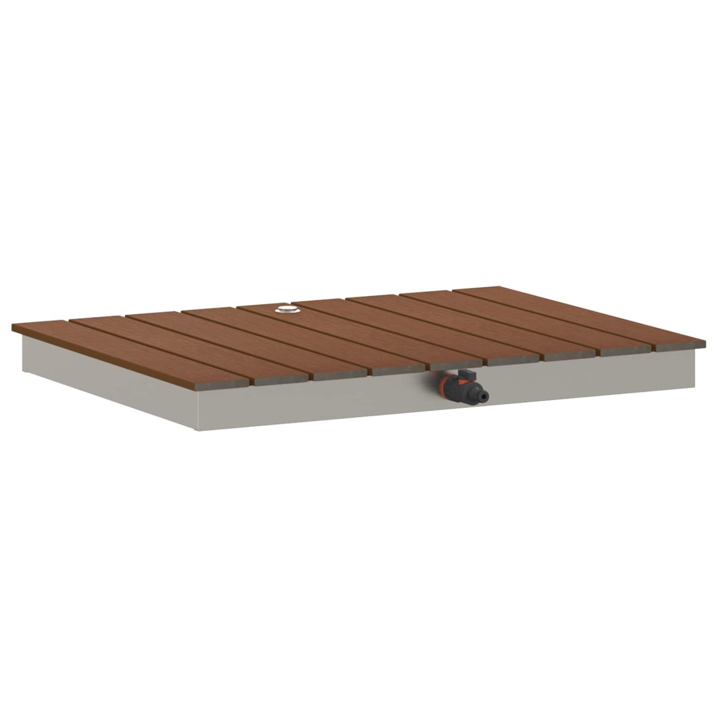 Douche de jardin WPC et Acier inoxydable 201 Marron