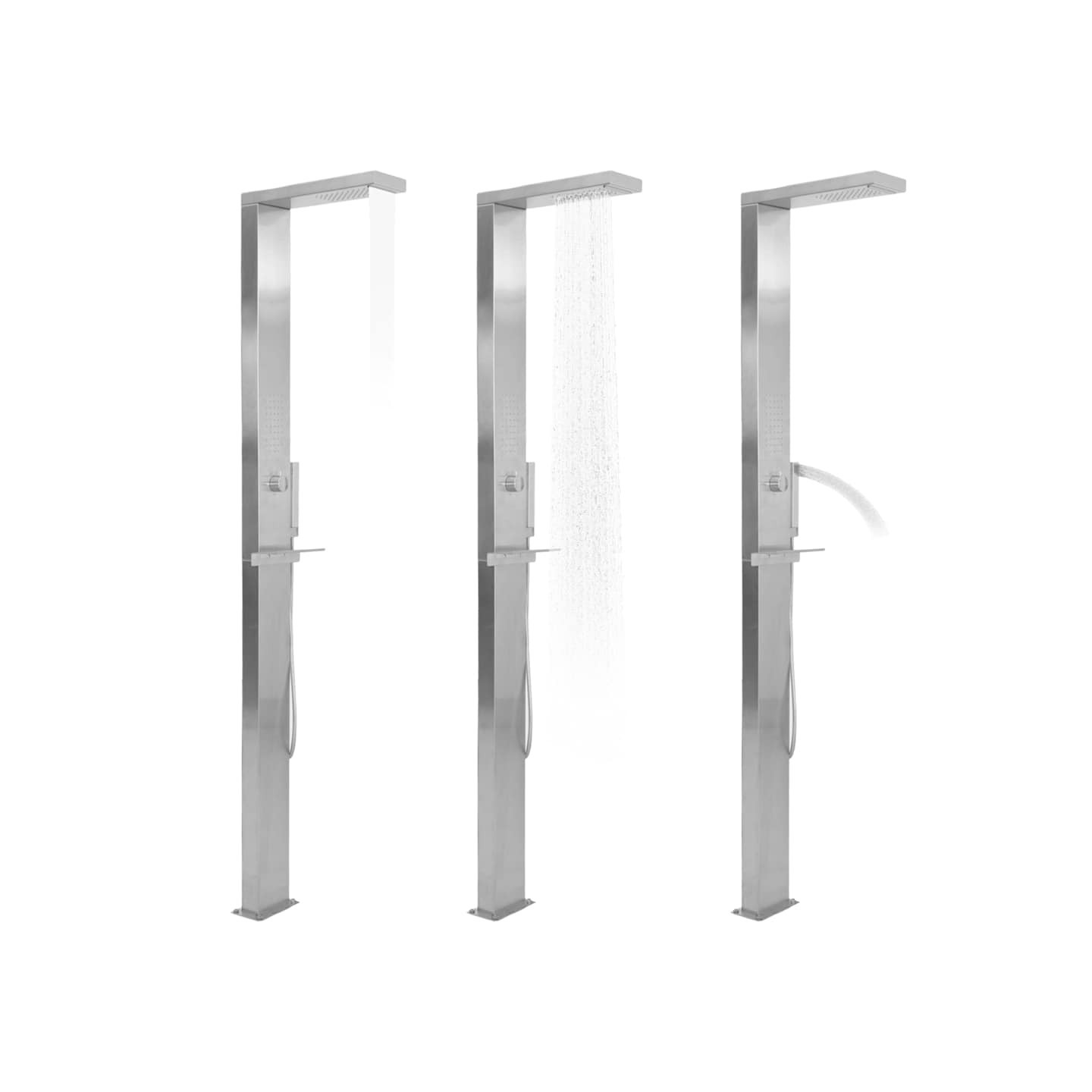 Douche d'extérieur Acier inoxydable Carré