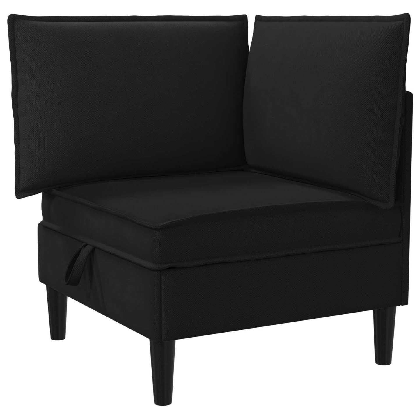 Canapé d'angle avec rangement Noir 70 x 70 x 82 cm Velours