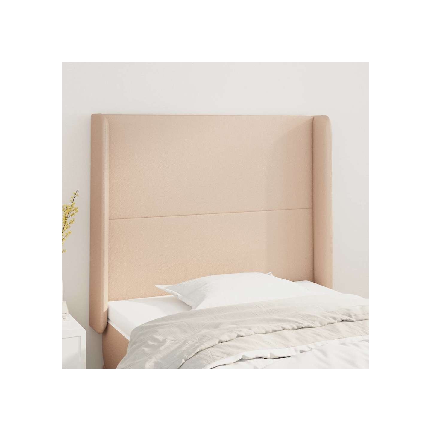 Tête de lit avec oreilles Cappuccino 83x16x118/128cm Similicuir