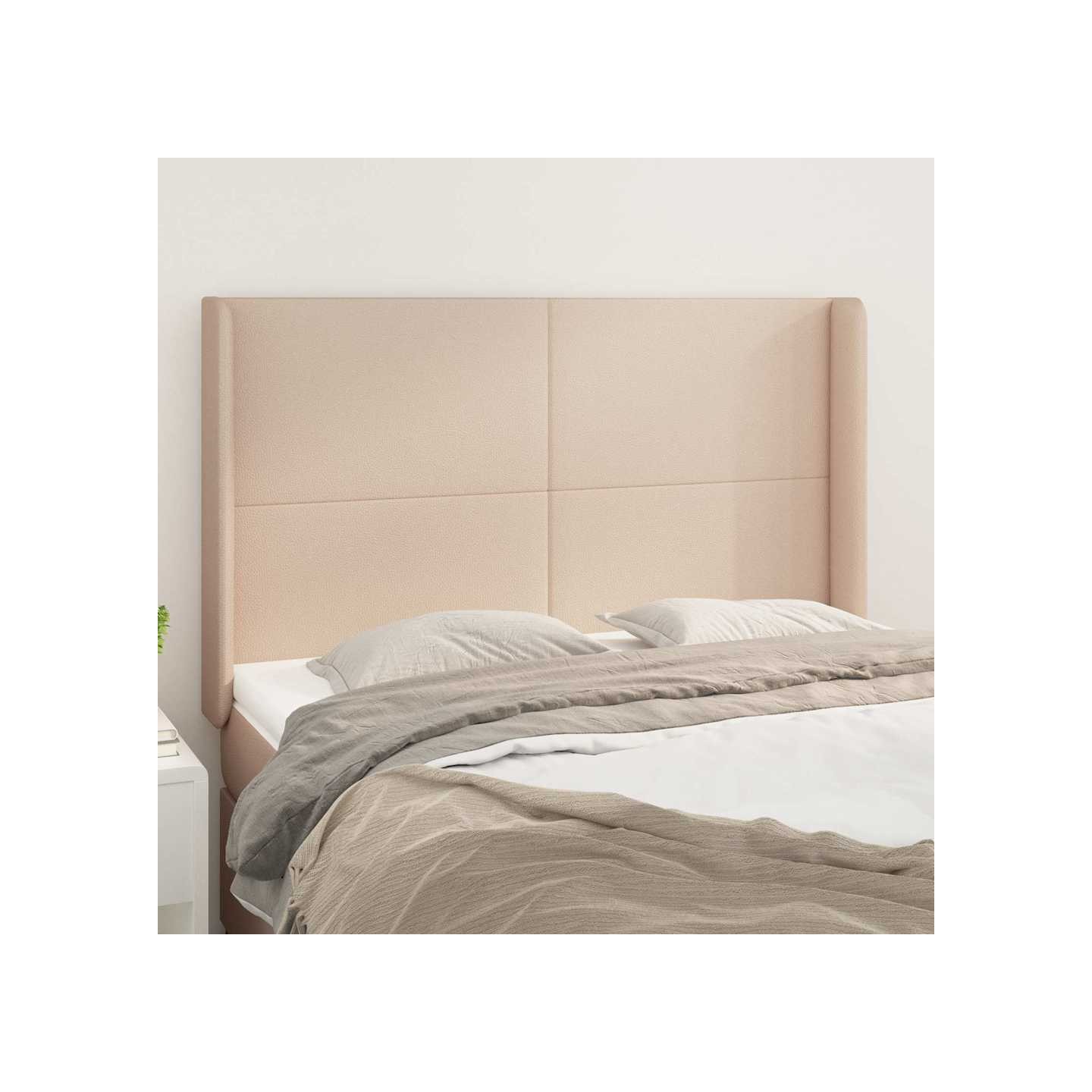 Tête de lit avec oreilles Cappuccino 147x16x118/128 cm
