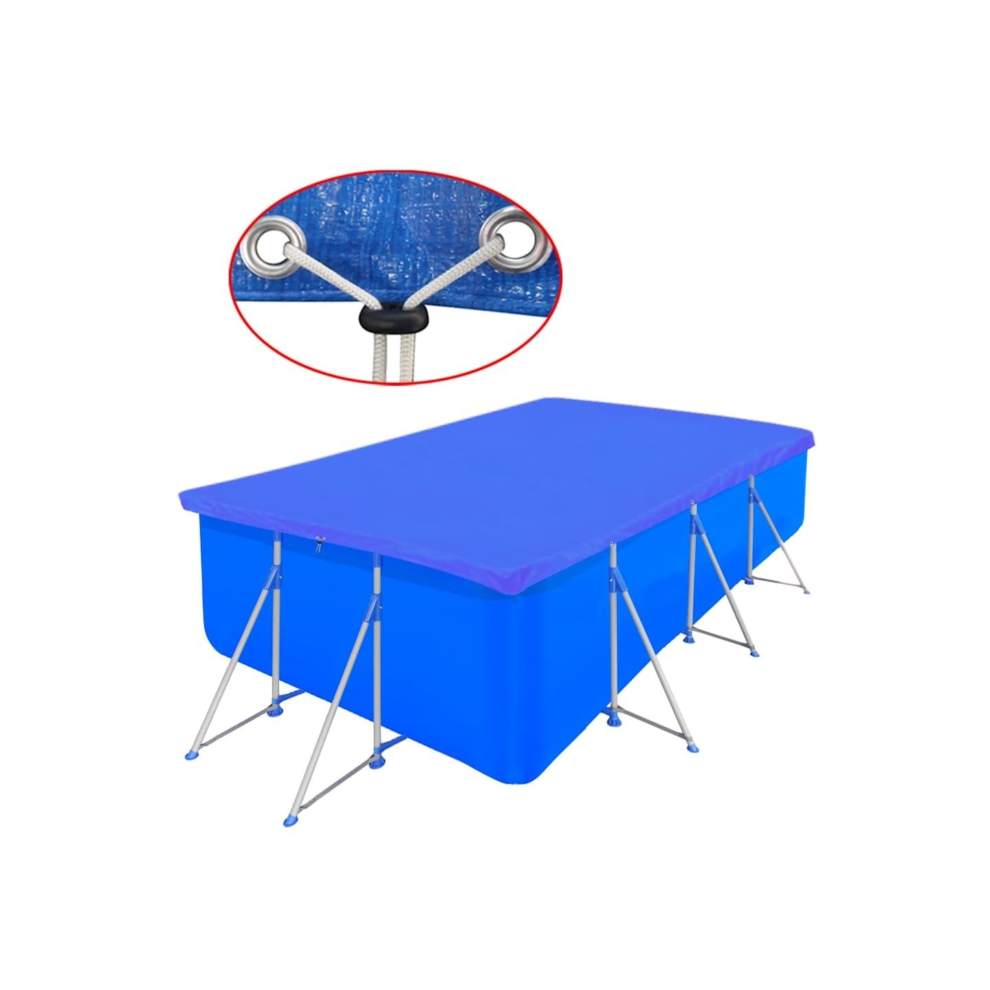 VidXL Couverture de piscine PE Rectangulaire 90 g/sqm 400 x 207 cm
