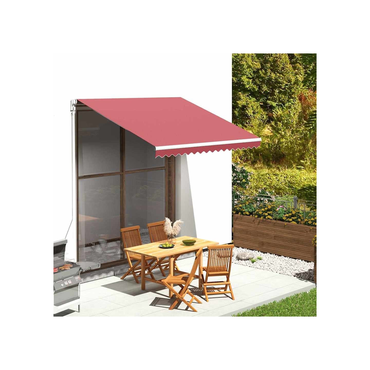 Tissu de remplacement pour auvent bordeaux rouge 300x250 cm