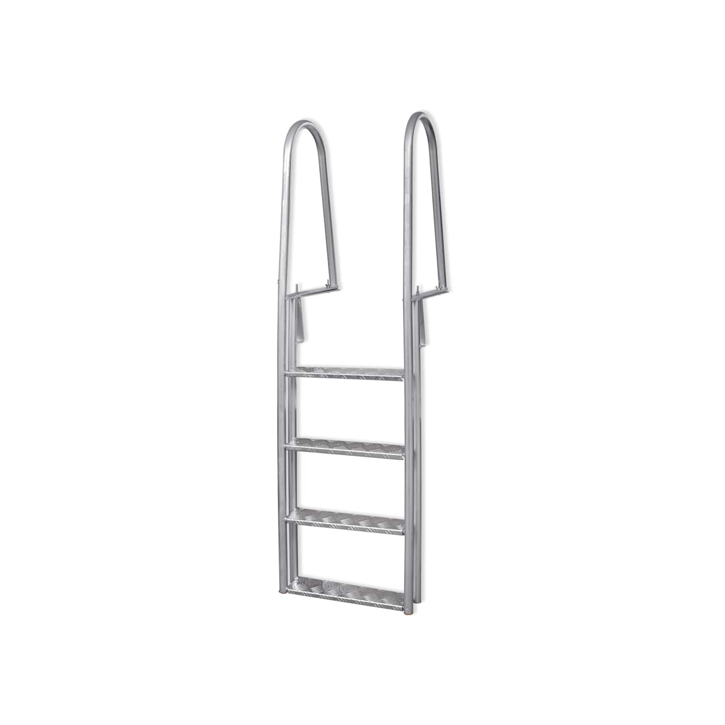 Échelle de piscine/quai à 4 marches Aluminium 167 cm