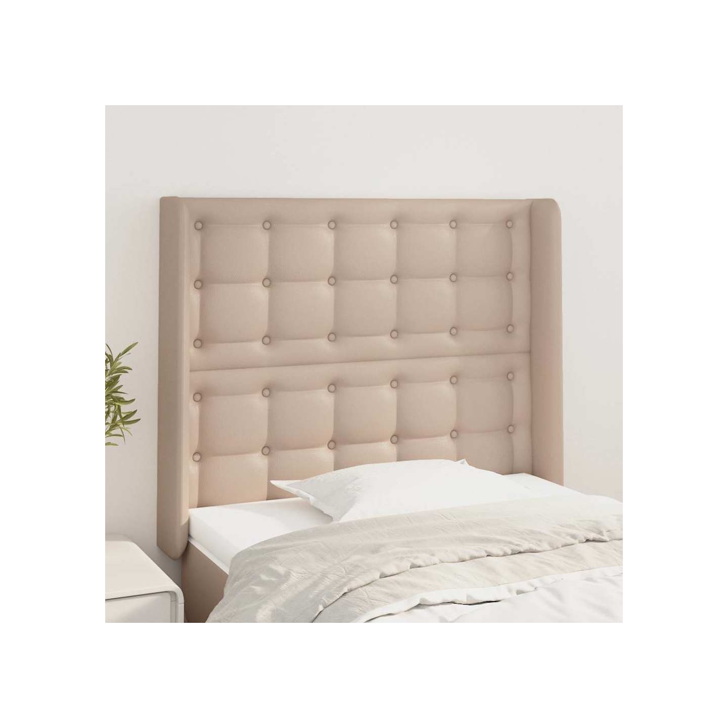 Tête de lit avec oreilles Cappuccino 83x16x118/128cm Similicuir
