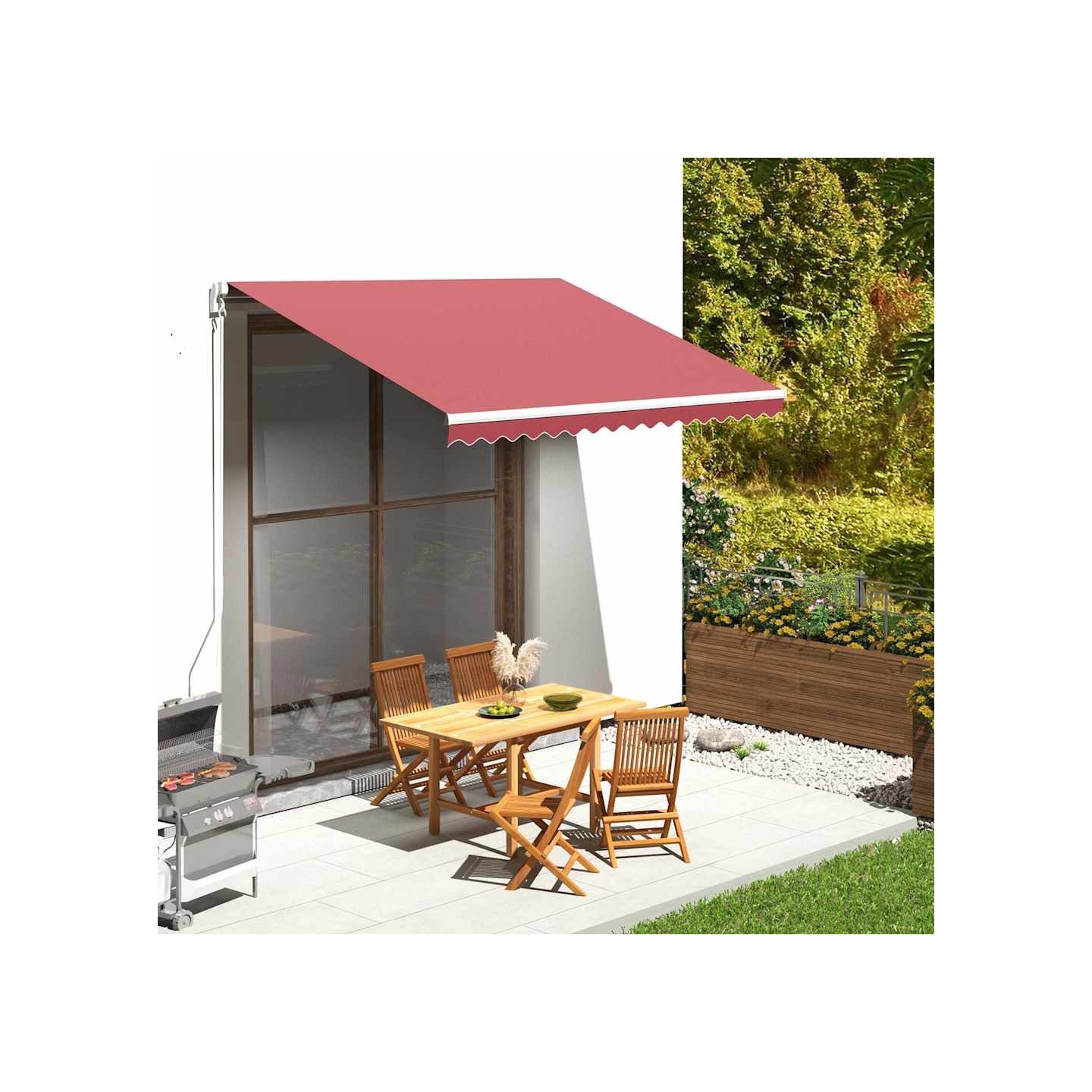 Tissu de remplacement pour auvent bordeaux rouge 350x250 cm