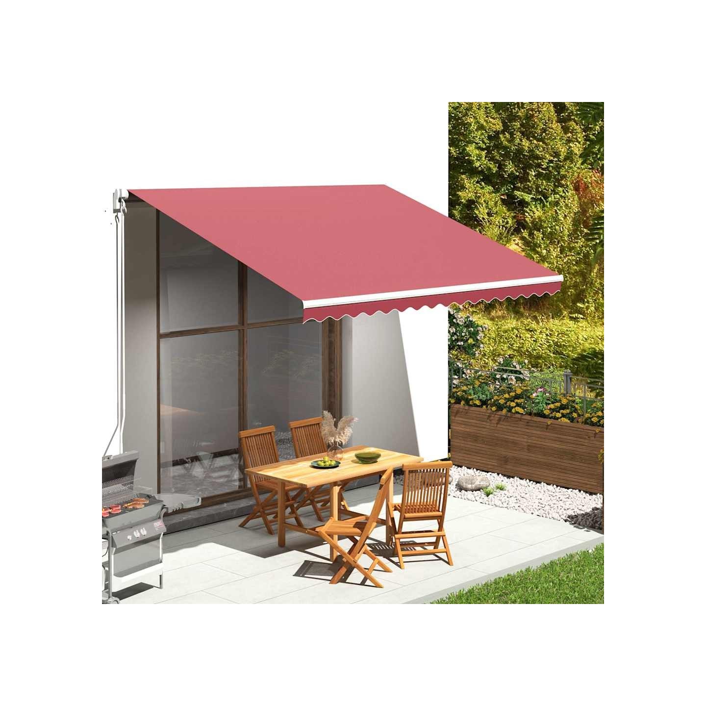 Tissu de remplacement pour auvent bordeaux rouge 400x300 cm