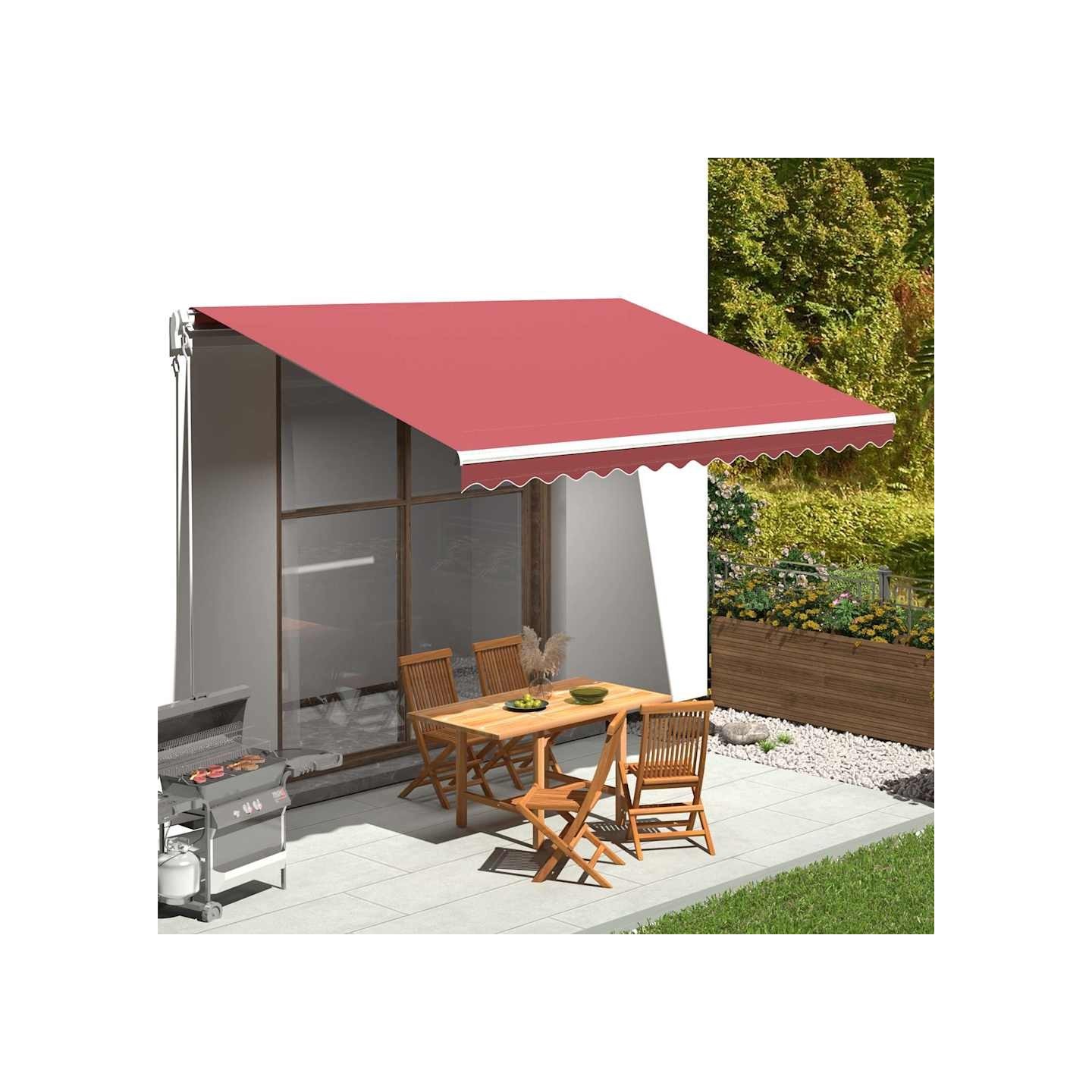 Tissu de remplacement pour auvent bordeaux rouge 450x350 cm polyester