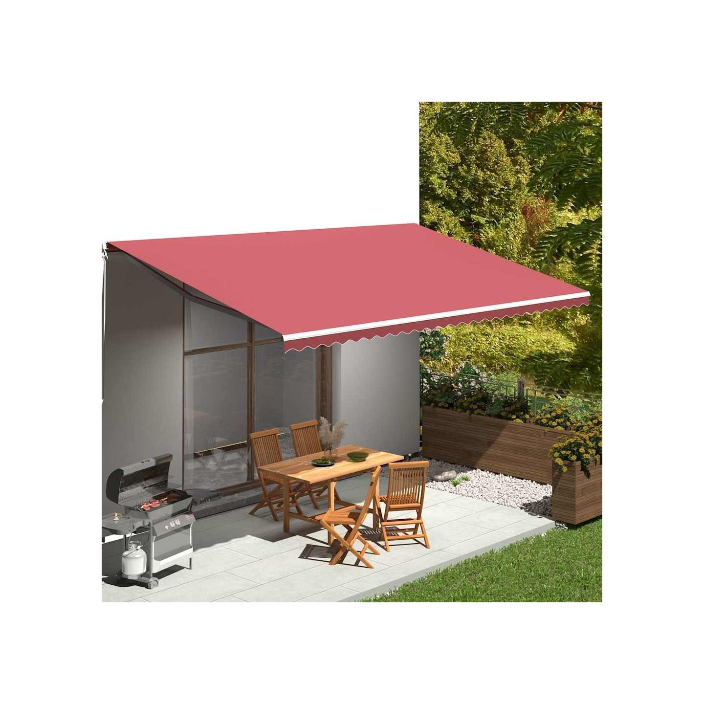 Tissu de remplacement pour auvent bordeaux rouge 600x300 cm