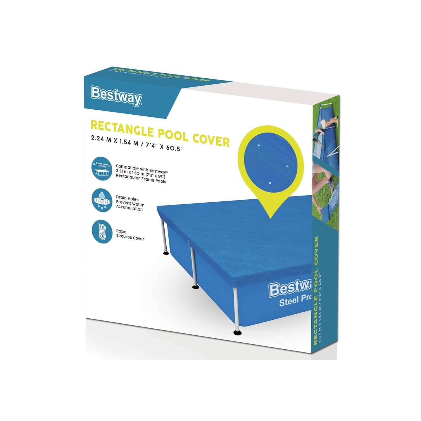 Bestway Couverture de piscine Flowclear 221x150 cm