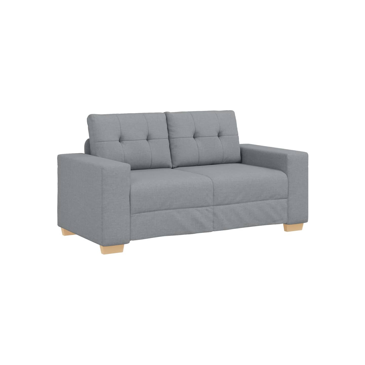 Canapé causeuse gris clair 160x77x82 cm tissu