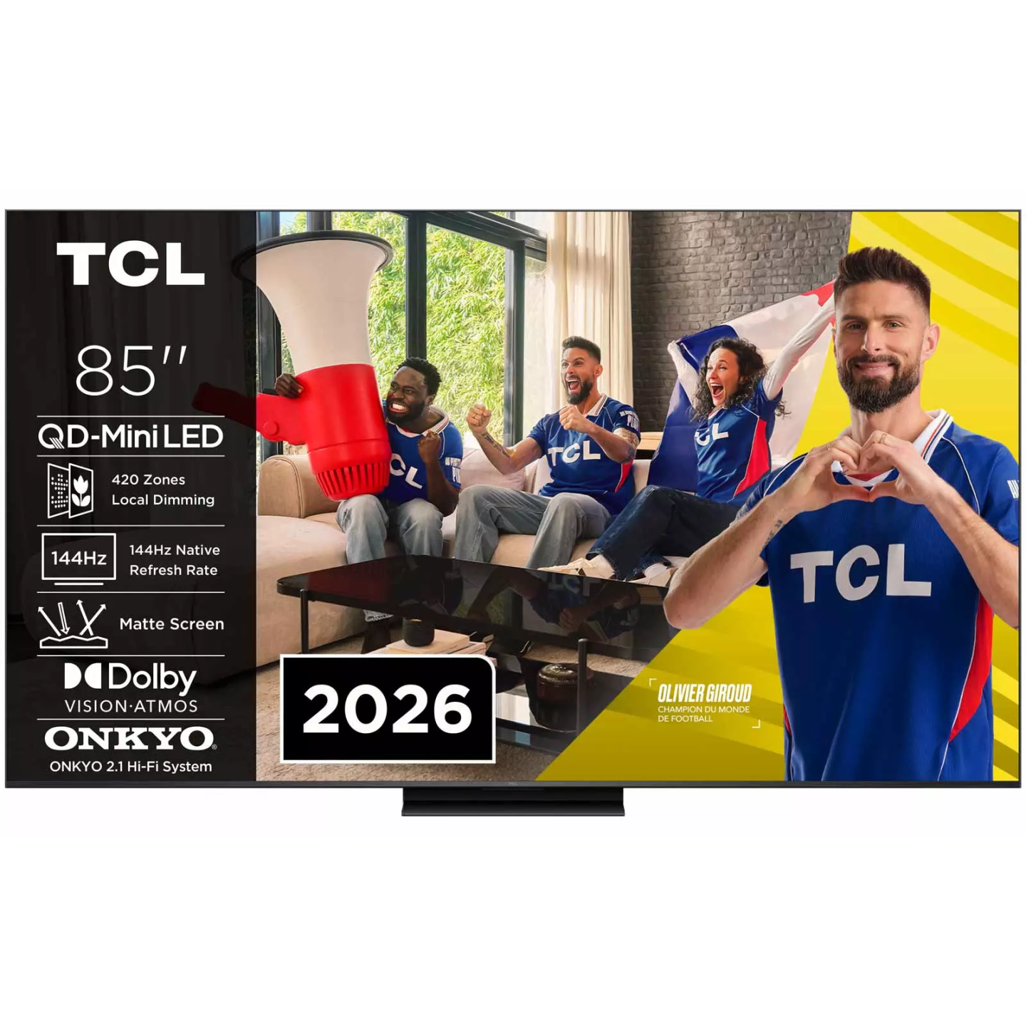 TV QLED TCL 85C6KPRO 85" 4K QD-Mini LED 144 Hz | Nimestore