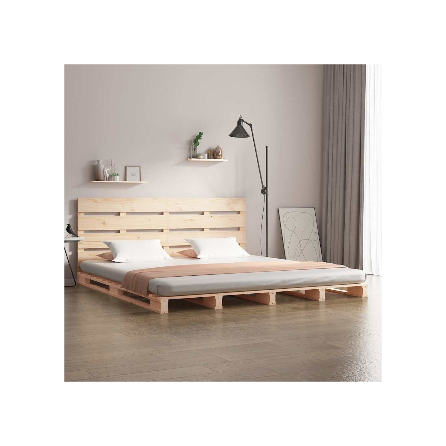 Cadre de lit sans matelas 180x200 cm bois massif de pin