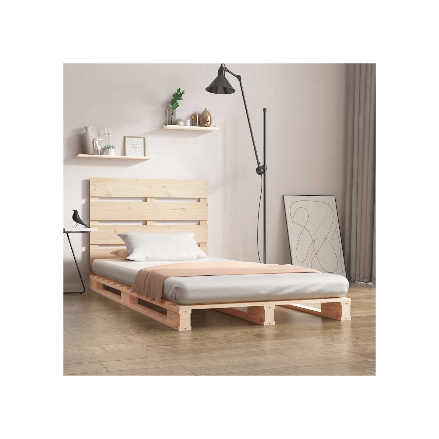 Cadre de lit sans matelas 90x200 cm bois de pin massif