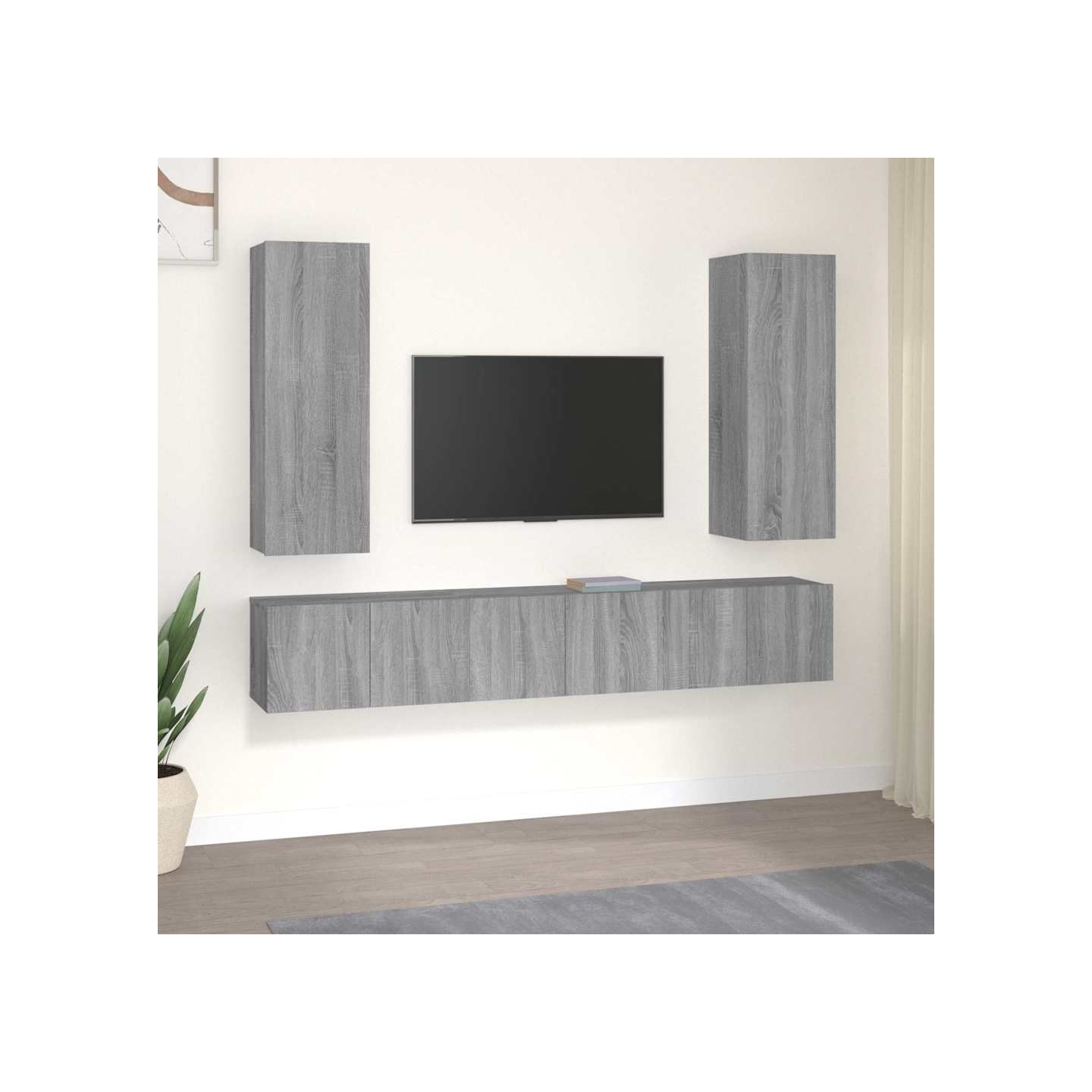 Ensemble de meubles TV 5 pcs Sonoma gris Bois d'ingénierie