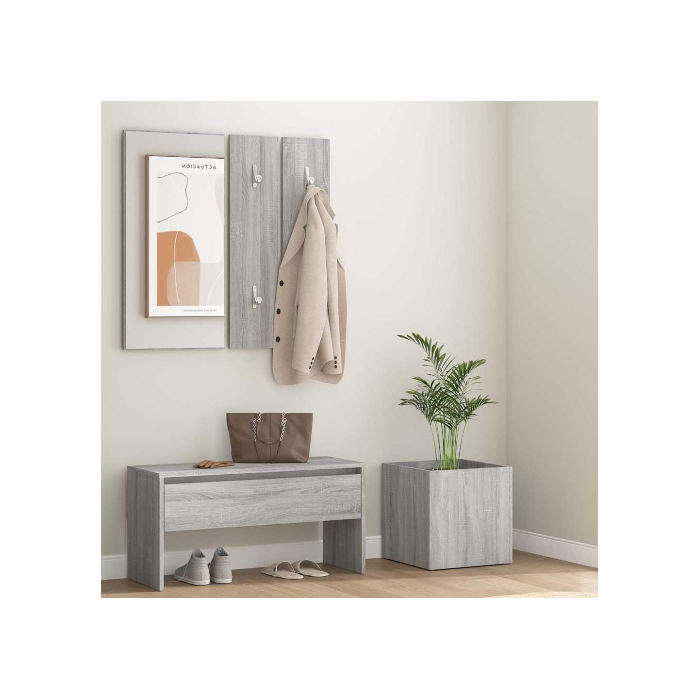 Ensemble de meubles de couloir Sonoma gris Bois d'ingénierie