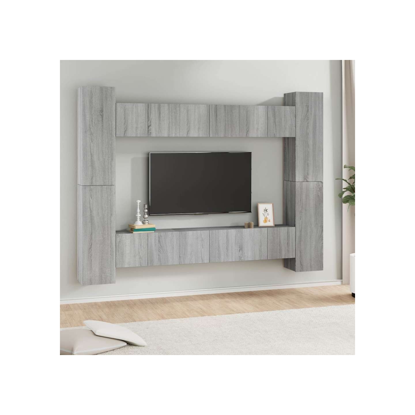 Ensemble de meubles TV 10 pcs Sonoma gris Bois d'ingénierie