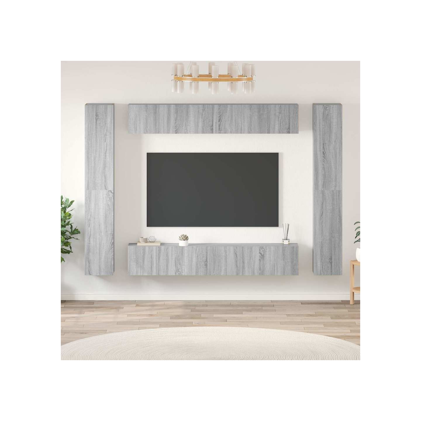 Ensemble de meubles TV 10 pcs Sonoma gris Bois d'ingénierie