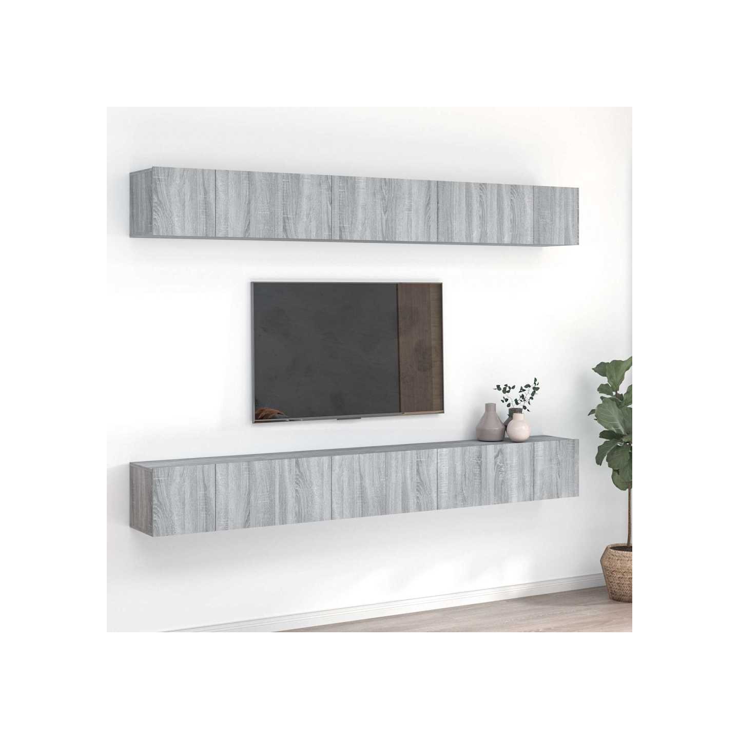 Meubles TV 8 pcs Sonoma gris 60x30x30 cm Bois d'ingénierie
