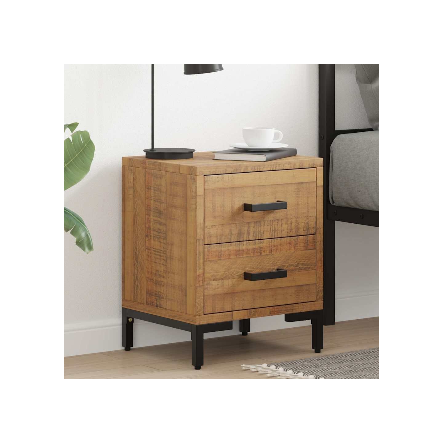 Tables de chevet 2 pcs 36x30x45 cm Bois de pin massif