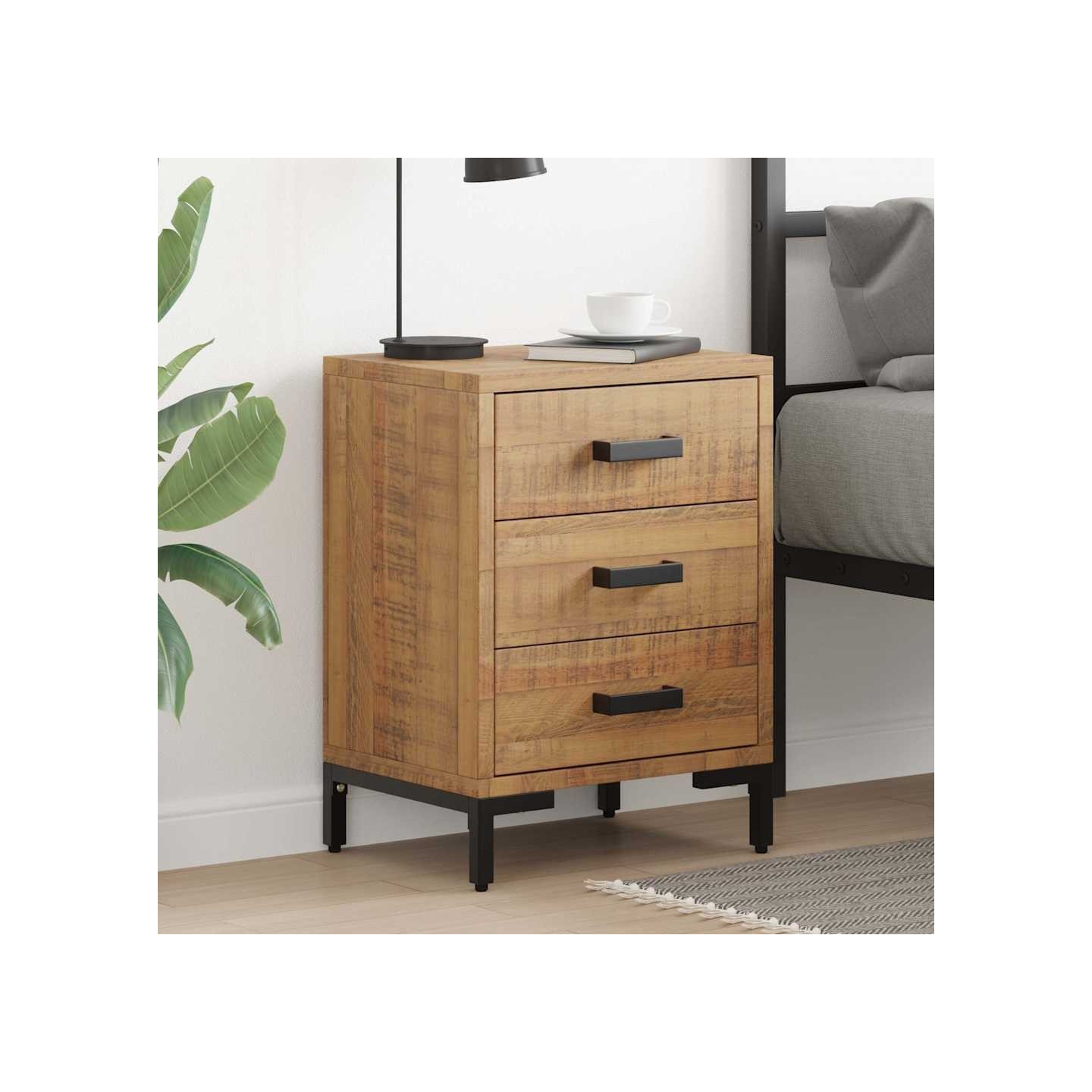 Tables de chevet 2 pcs 40x30x55 cm Bois de pin massif