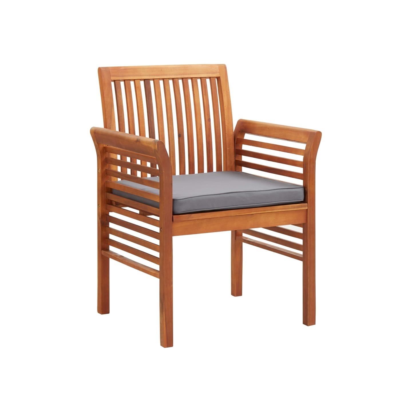 Chaises à manger de jardin et coussins lot de 4 acacia massif
