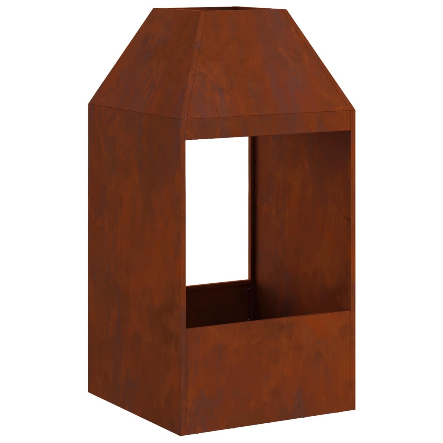Brasero Rouillé 50 x 50 x 100 cm Acier patiné