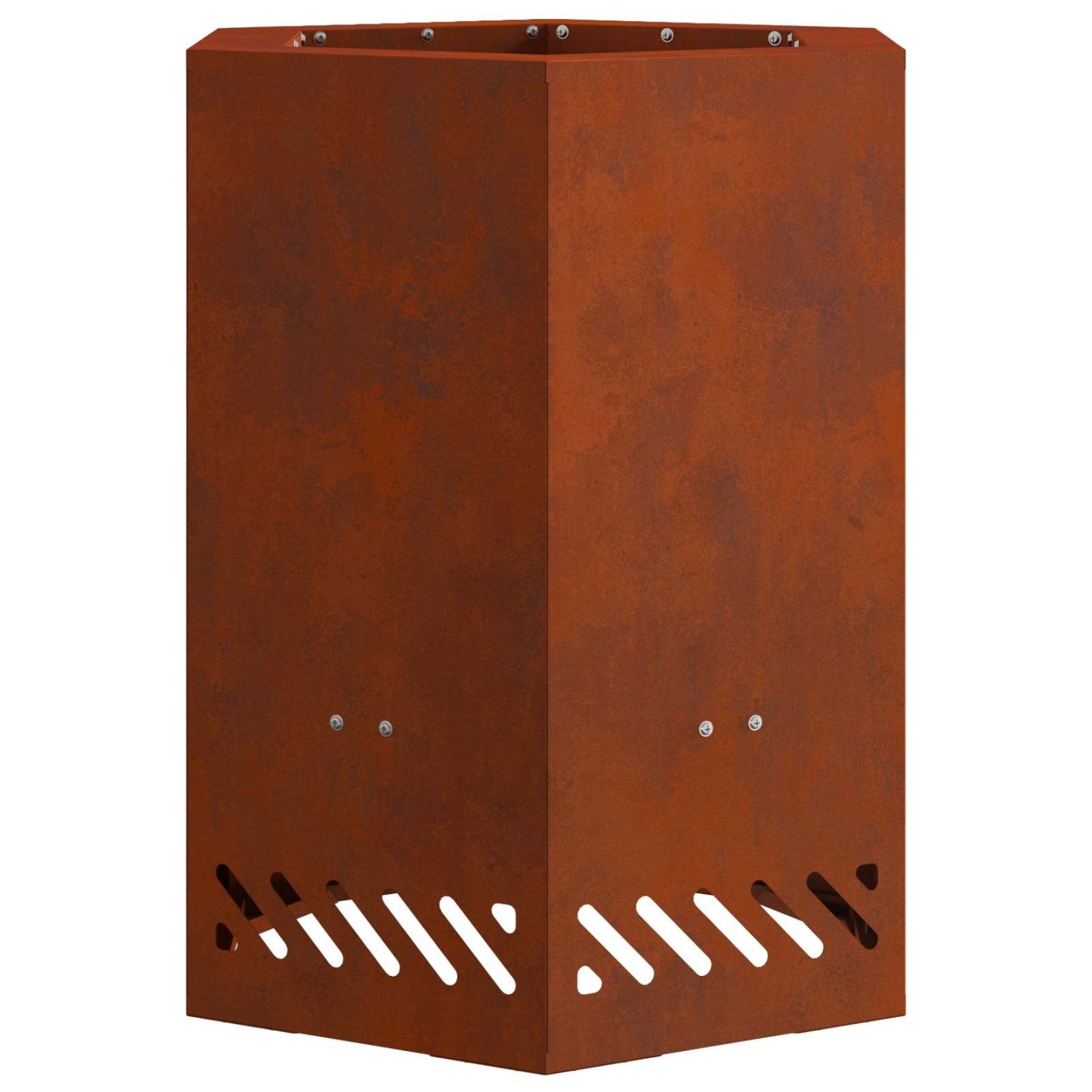 Bol de feu sans fumée Rouillé 38 x 38 x 51 cm Acier patiné