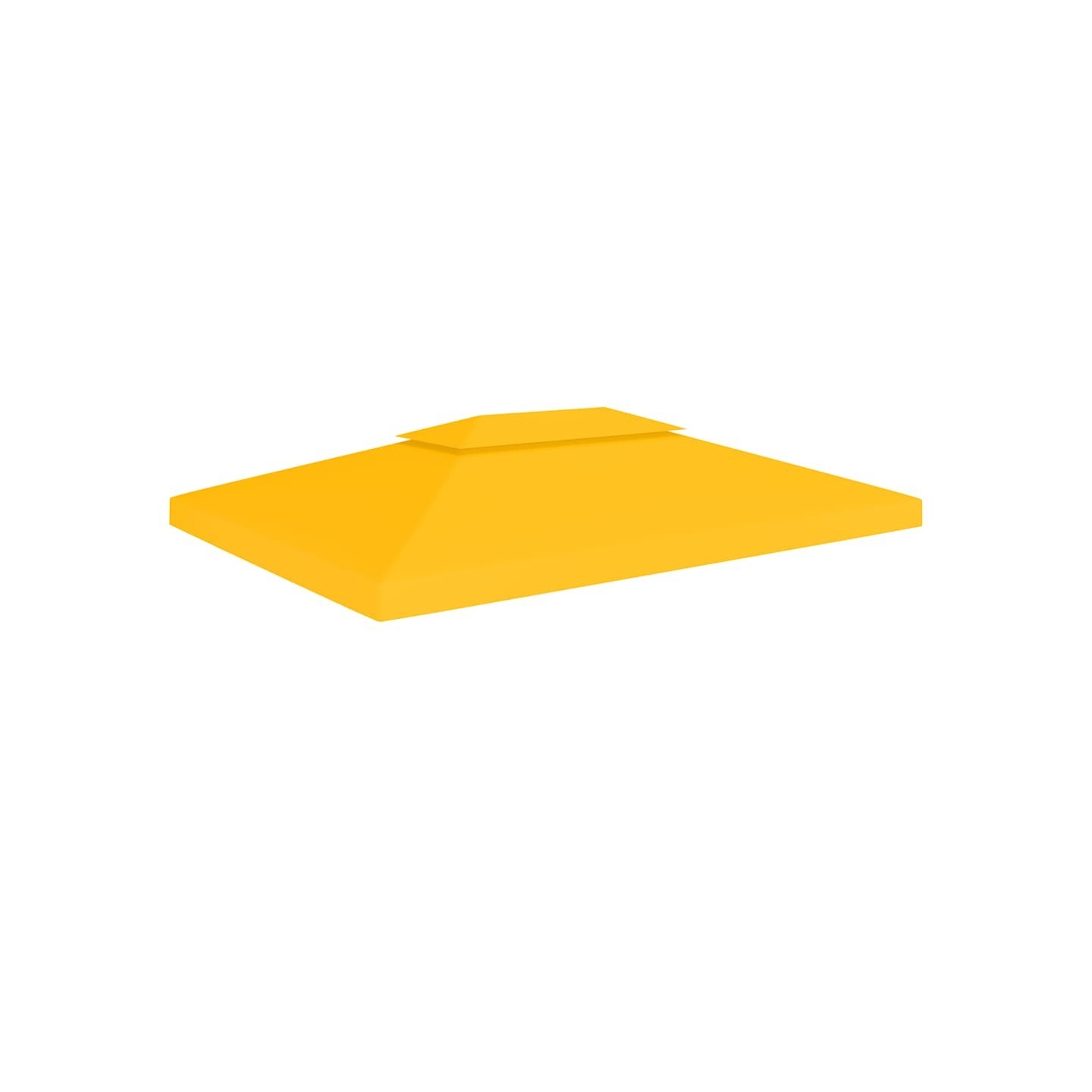 Toile de toit de belvédère 2 niveaux 310 g/m² 4x3 m Jaune