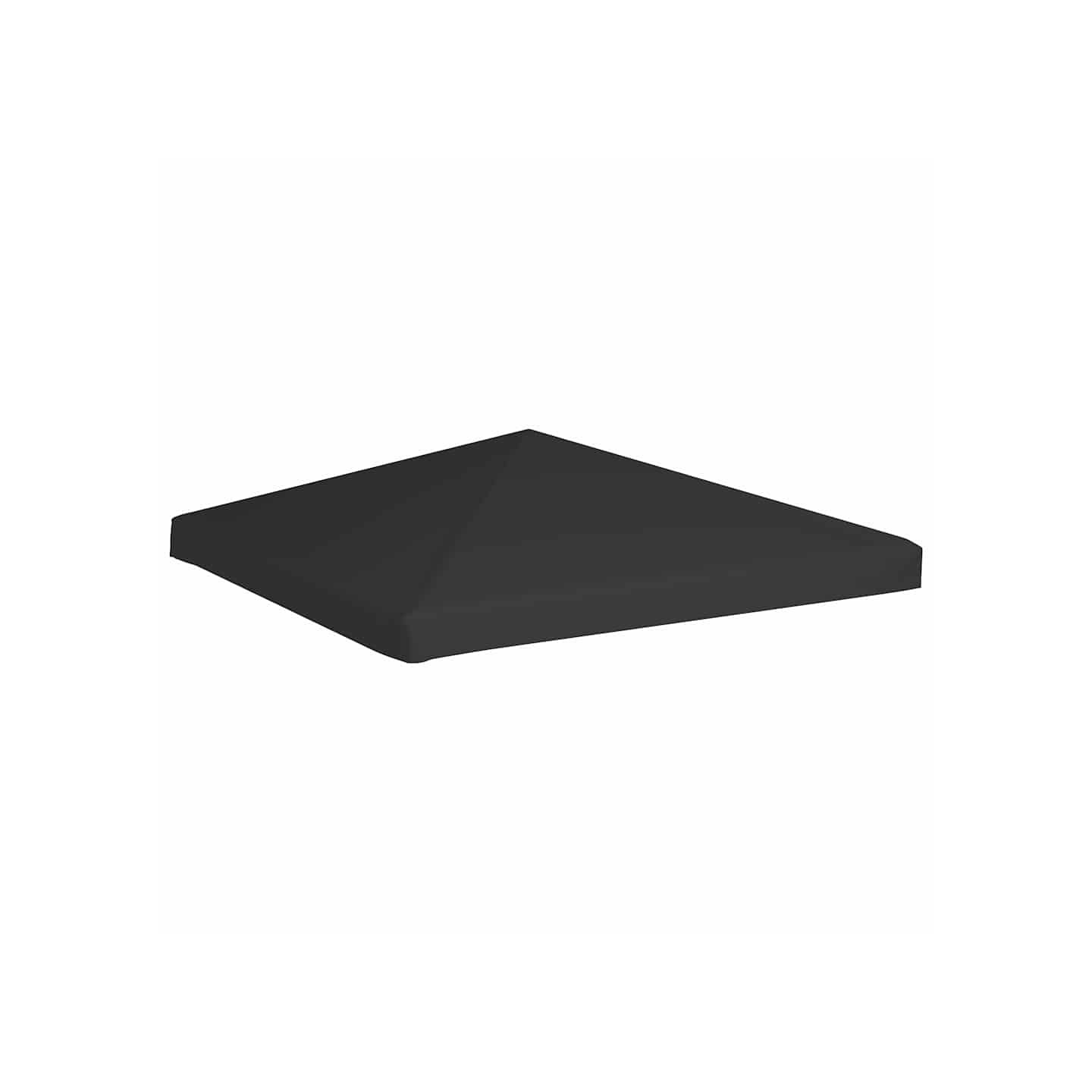 Toile de toit de belvédère 270 g/m² 3x3 m Noir