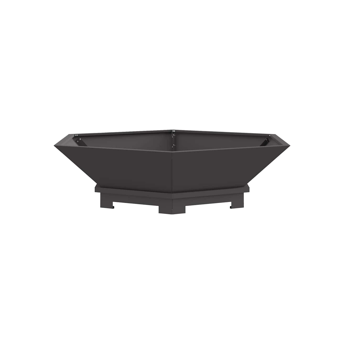 Brasero Noir 100 x 100 x 28 cm Acier patiné