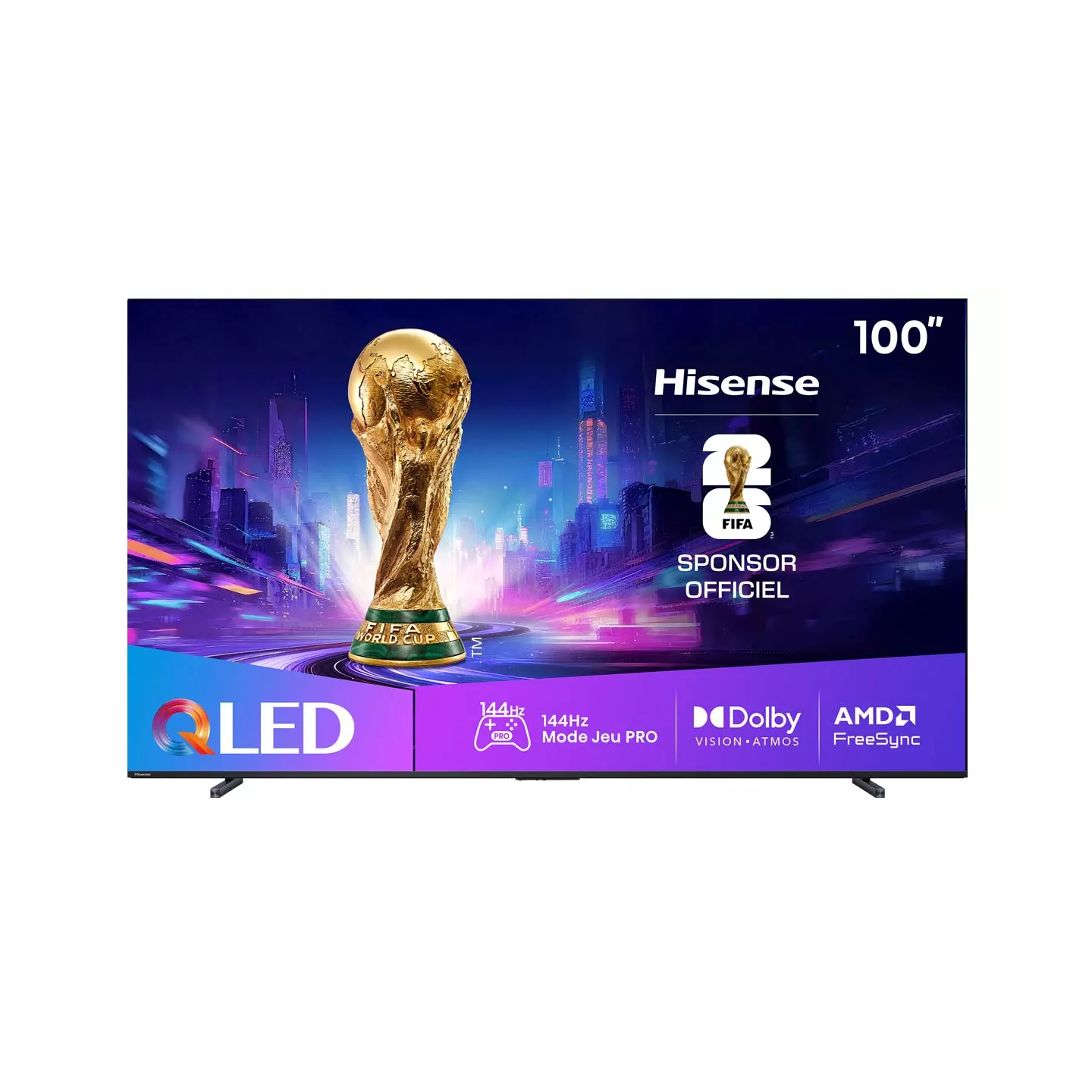 TV QLED Hisense 100E7QPRO 100" 4K 144 Hz | Nimestore