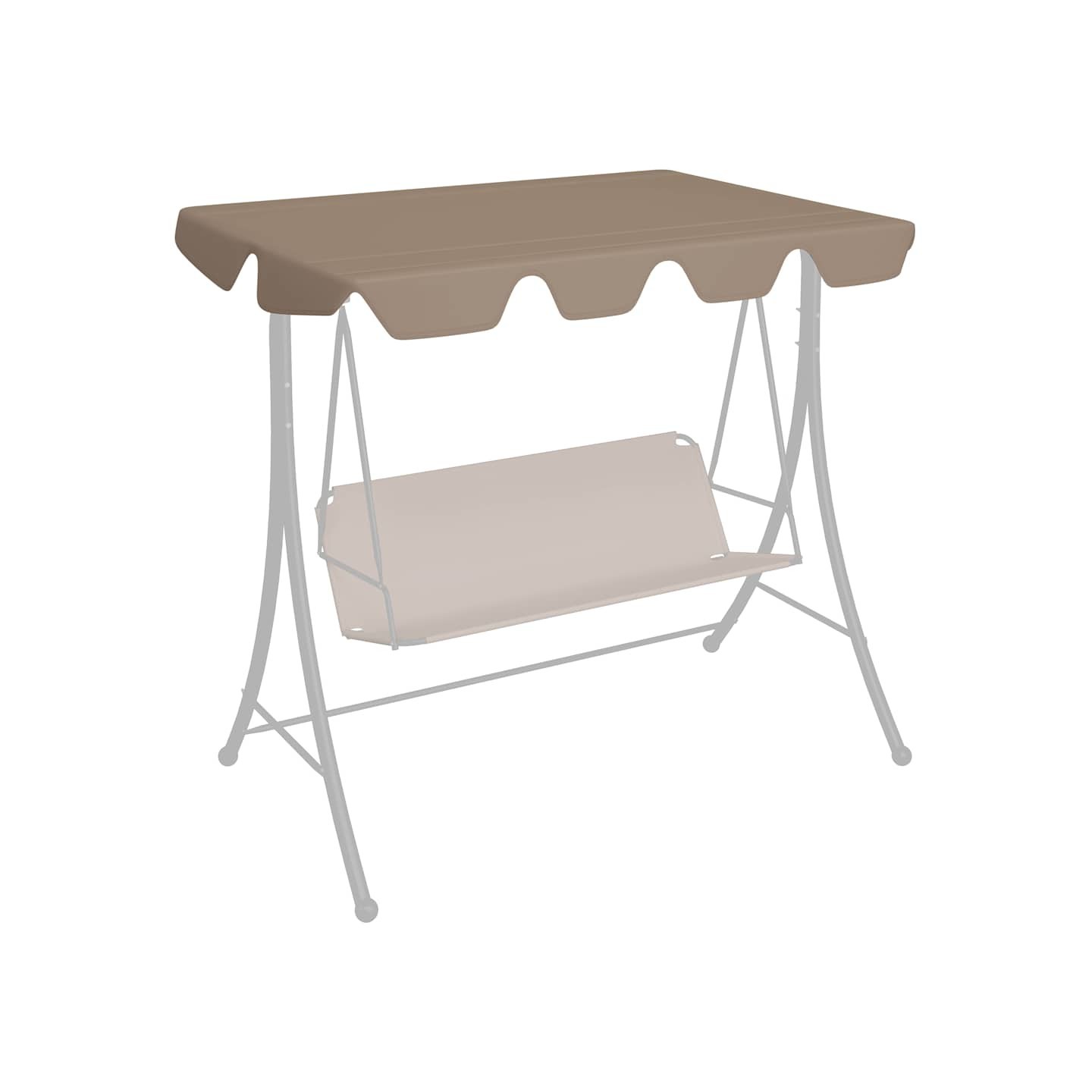 Toit de rechange de balançoire taupe 188/168x145/110 cm