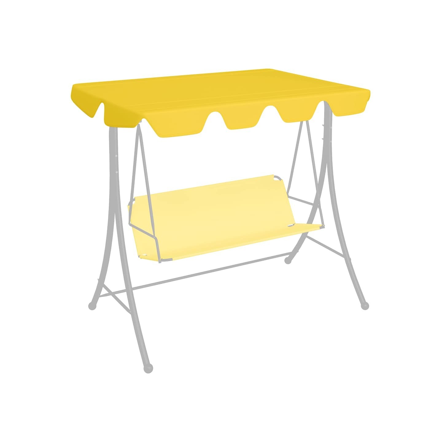 Toit de rechange balançoire jaune 188/168x145/110 cm