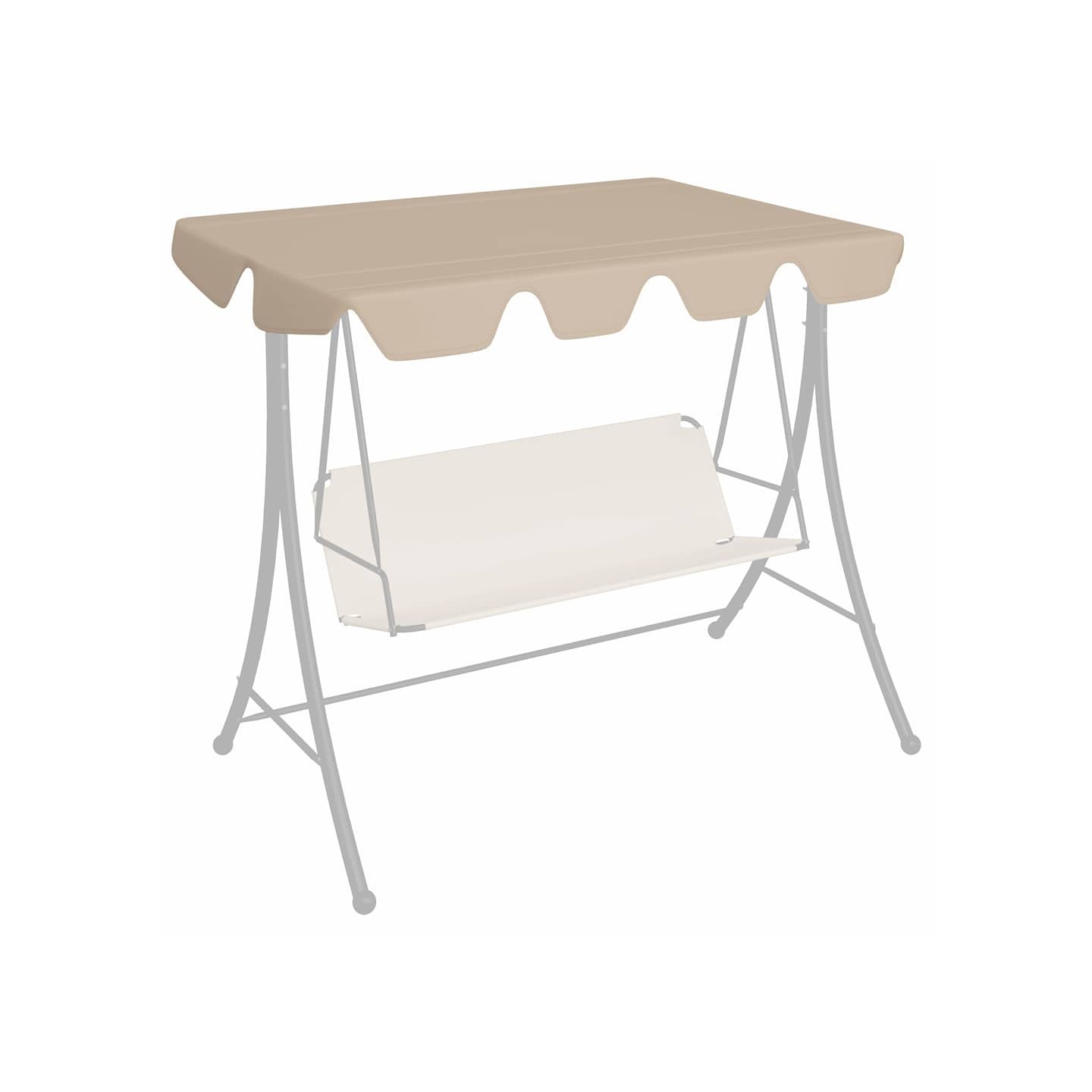 Toit de rechange de balançoire beige 150/130x105/70 cm