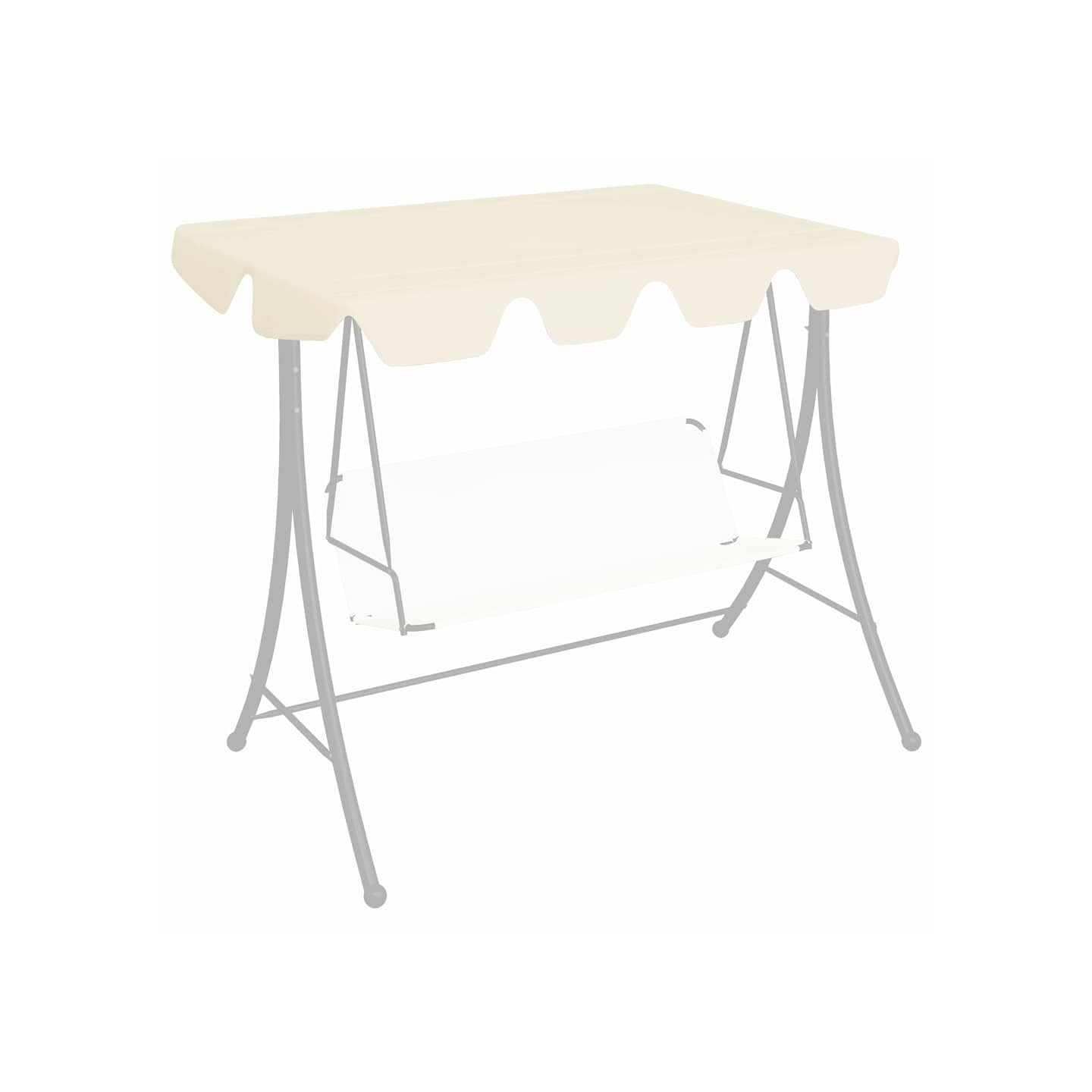 Toit de rechange de balançoire crème 150/130x105/70 cm