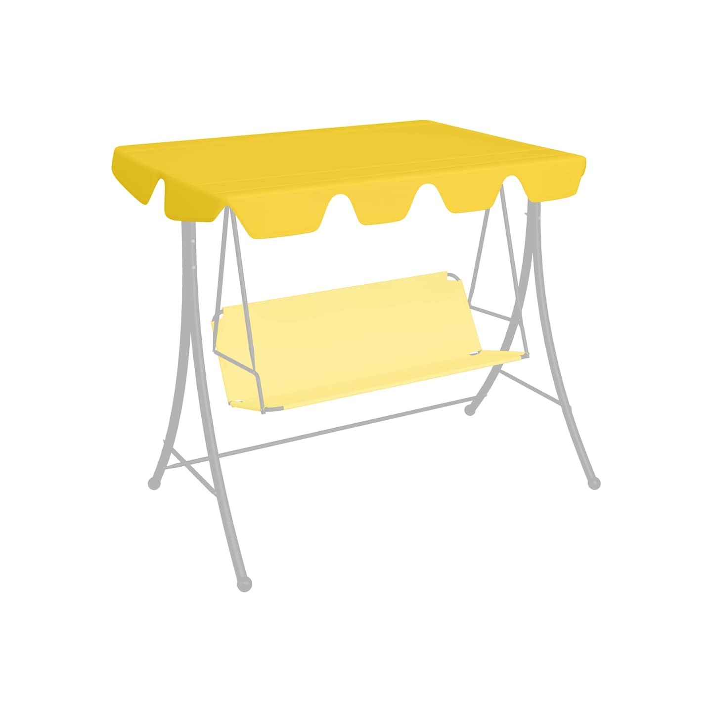 Toit de rechange de balançoire Jaune 150/130x105/70 cm