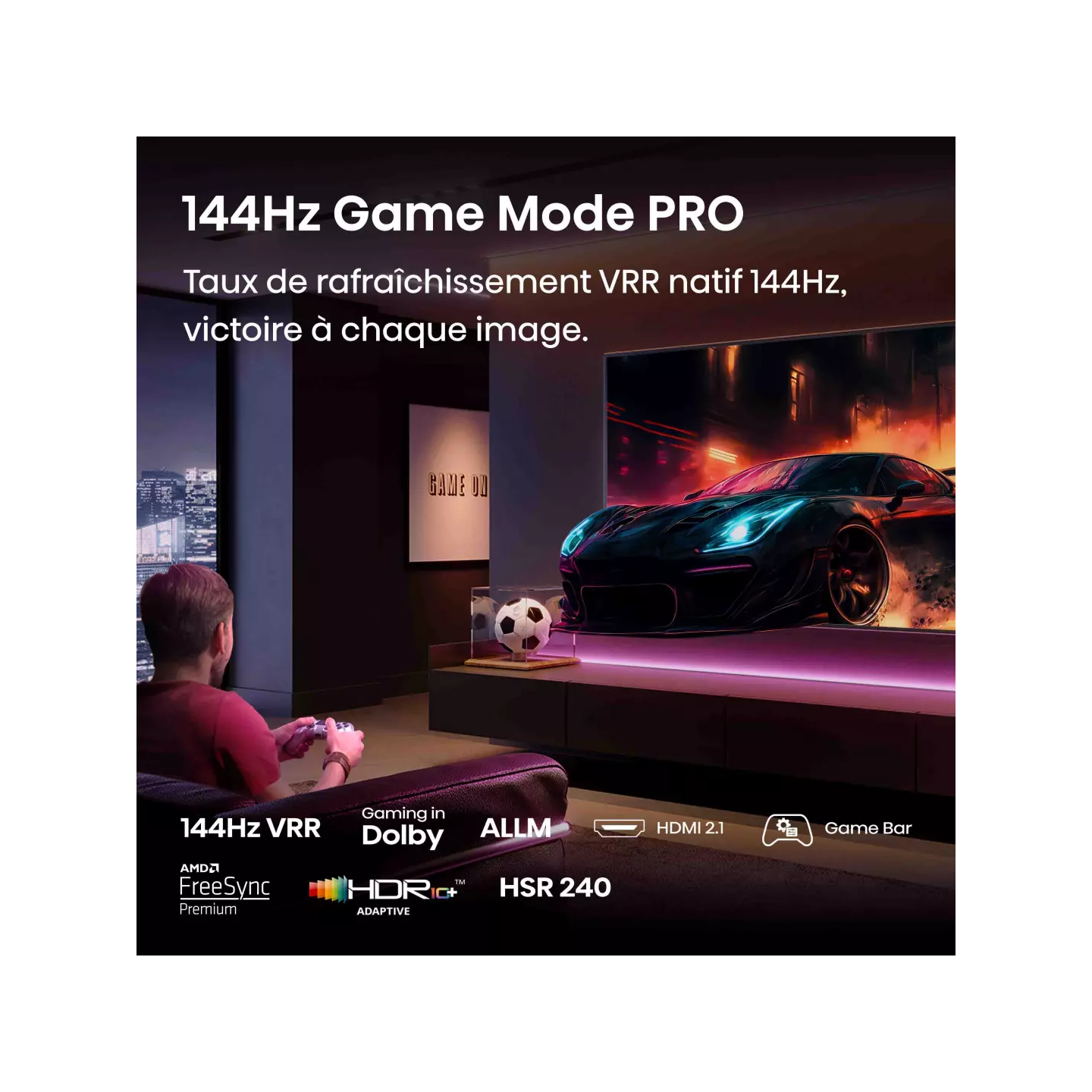 TV QLED Hisense 100E7QPRO 100" 4K 144 Hz | Nimestore