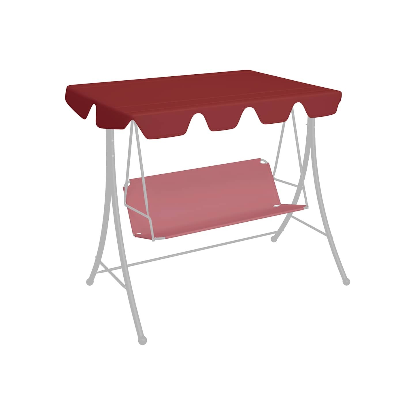 Toit de rechange balançoire bordeaux 150/130x105/70 cm