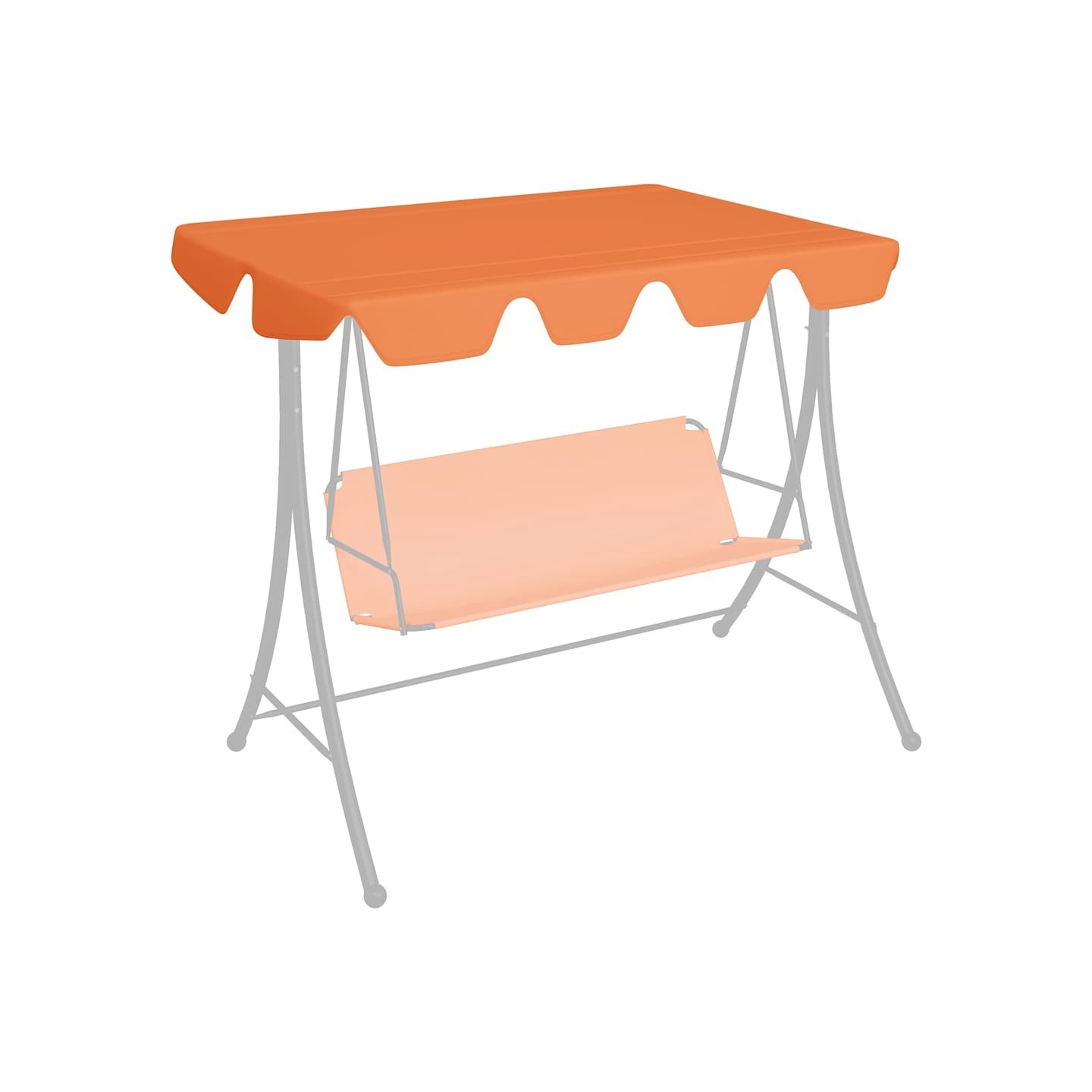 Toit de rechange de balançoire orange 150/130x105/70 cm