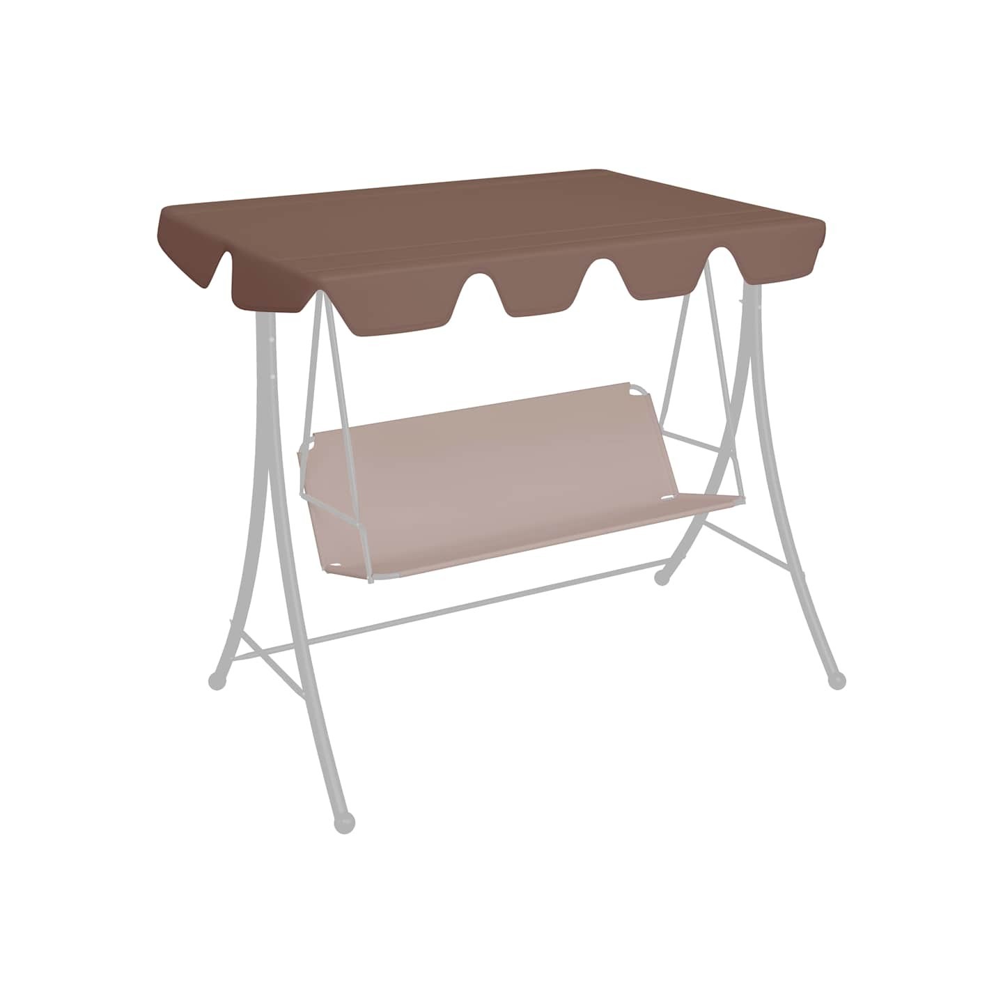 Toit de rechange de balançoire marron 150/130x105/70 cm