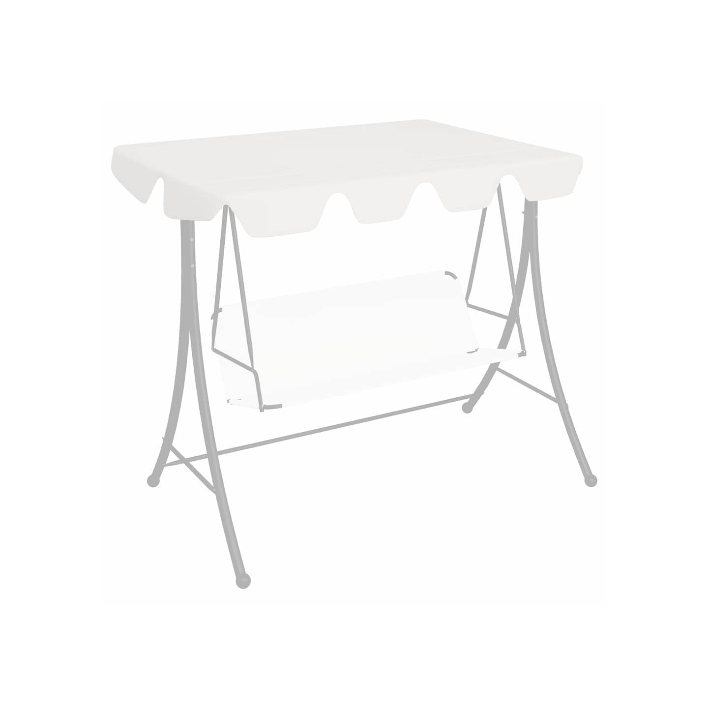 Toit de rechange de balançoire blanc 150/130x105/70 cm