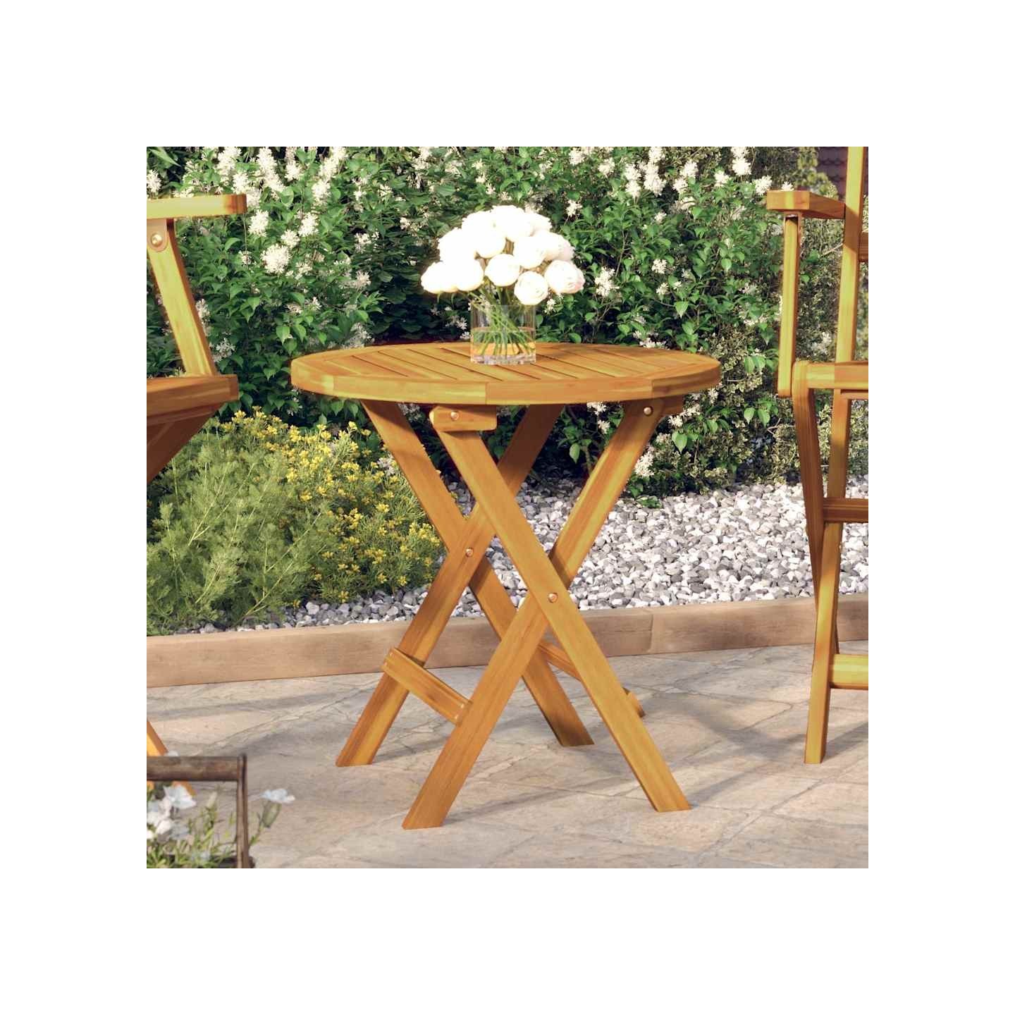 Table de bistro Ø46x47 cm Bois d'acacia massif