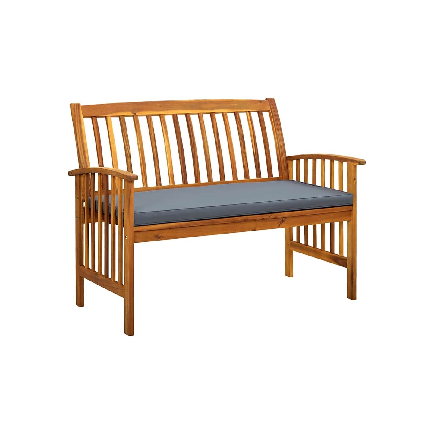 Banc de jardin avec coussin 119 cm Bois solide d'acacia