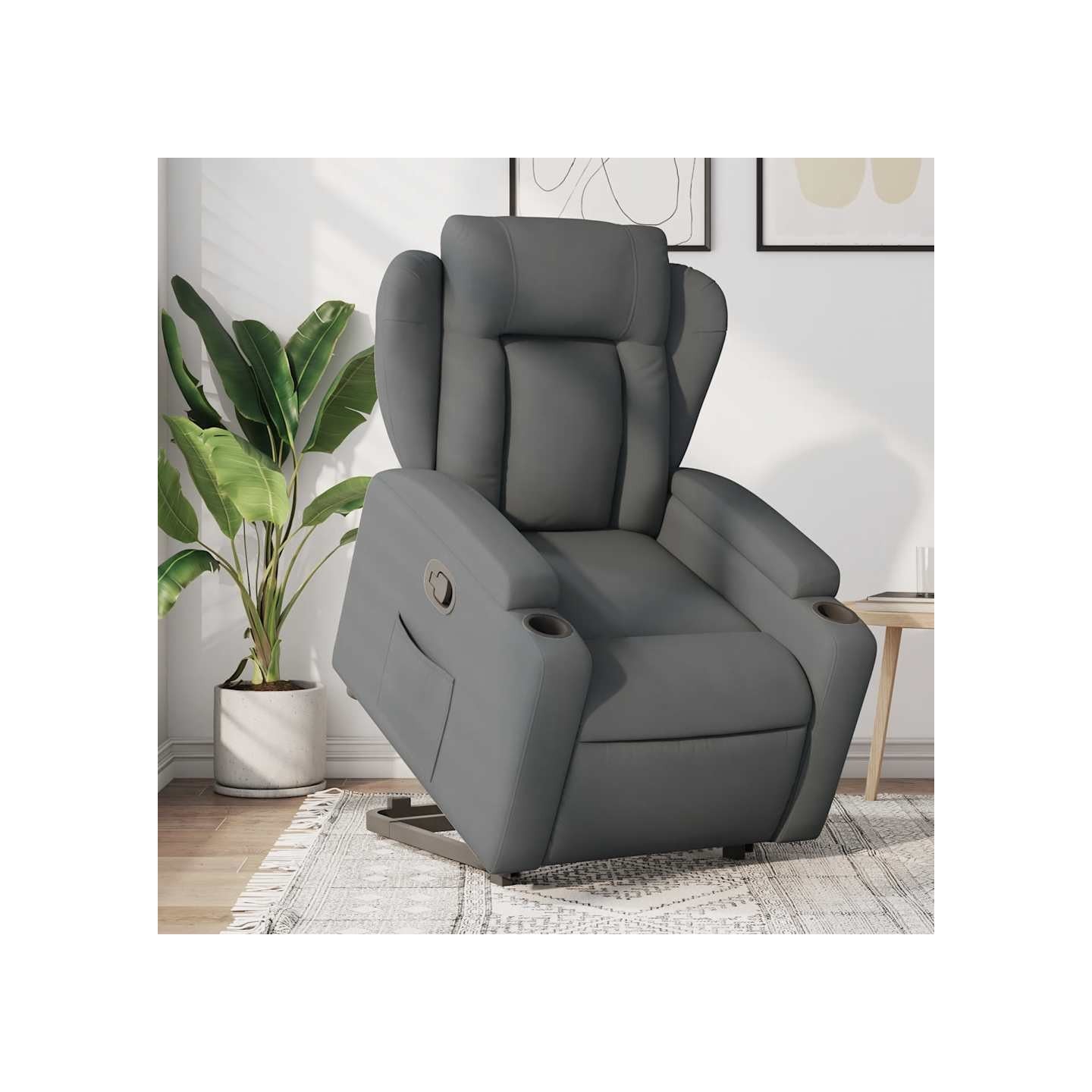 Fauteuil inclinable Gris foncé Tissu