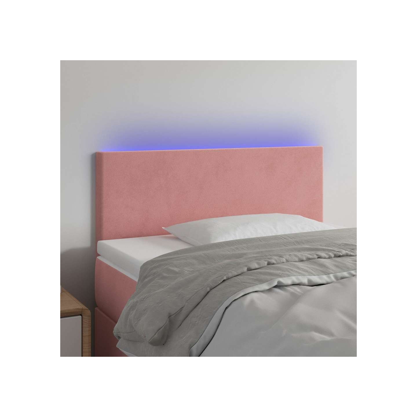 Tête de lit à LED Rose 90x5x78/88 cm Velours