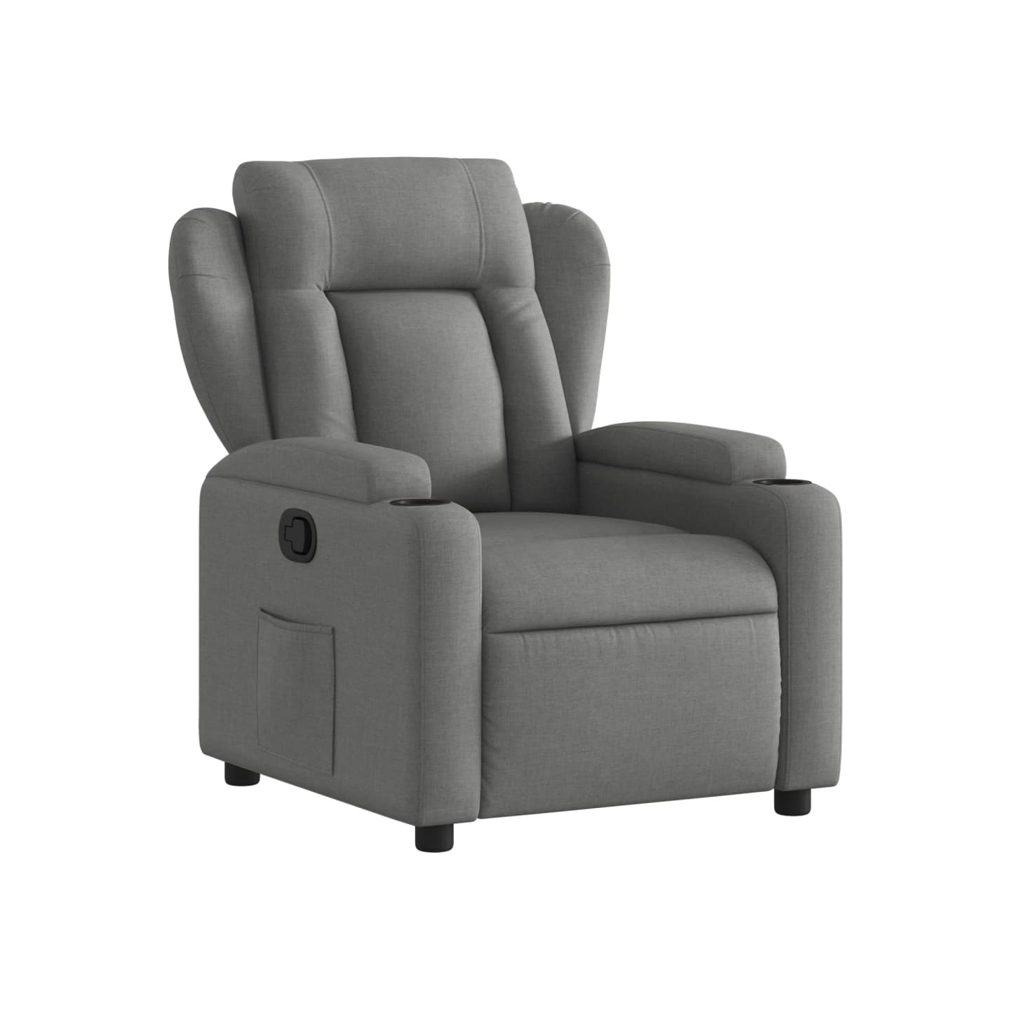 Fauteuil inclinable en tissu gris foncé