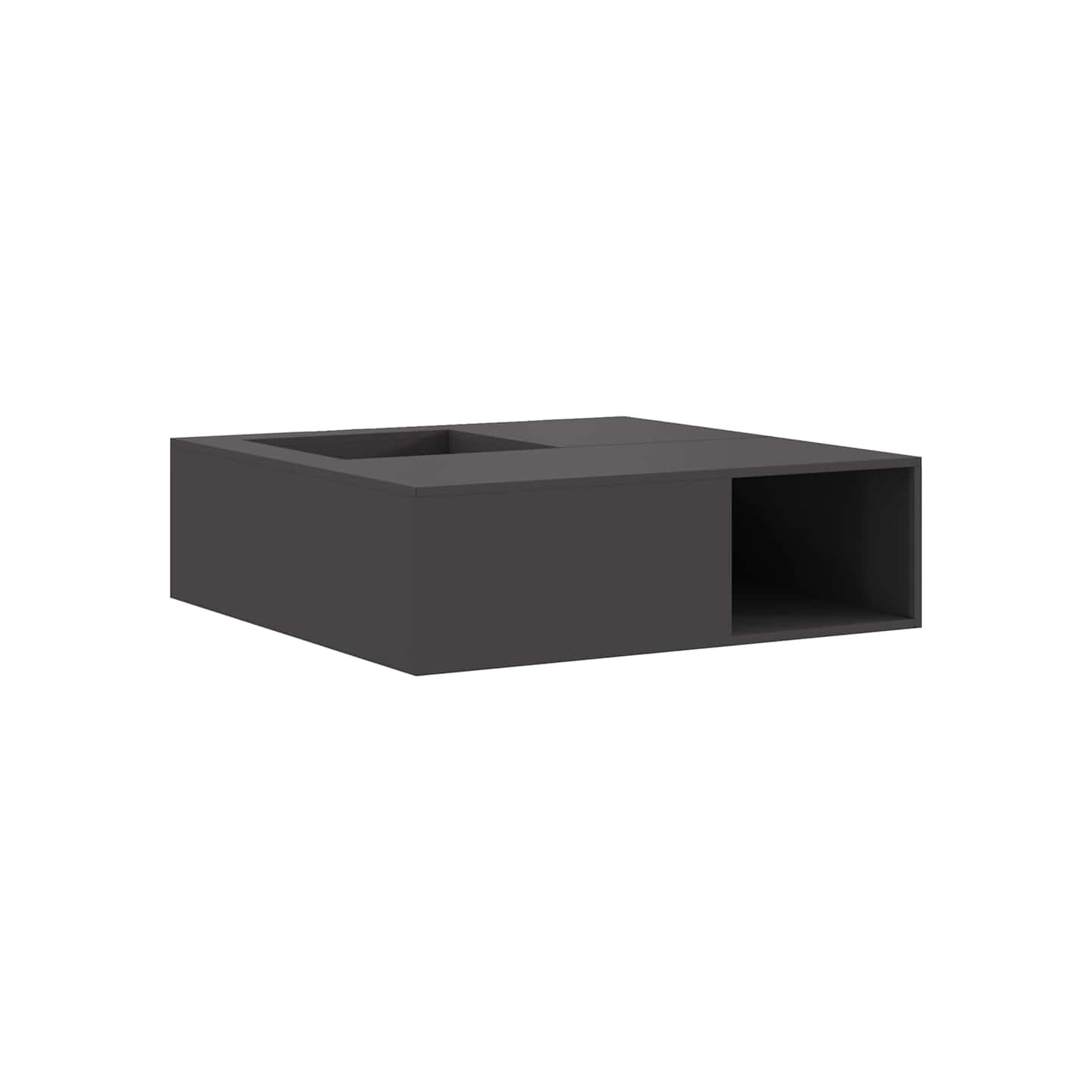 Foyer de cheminée Noir 100 x 100 x 30 cm Acier patiné