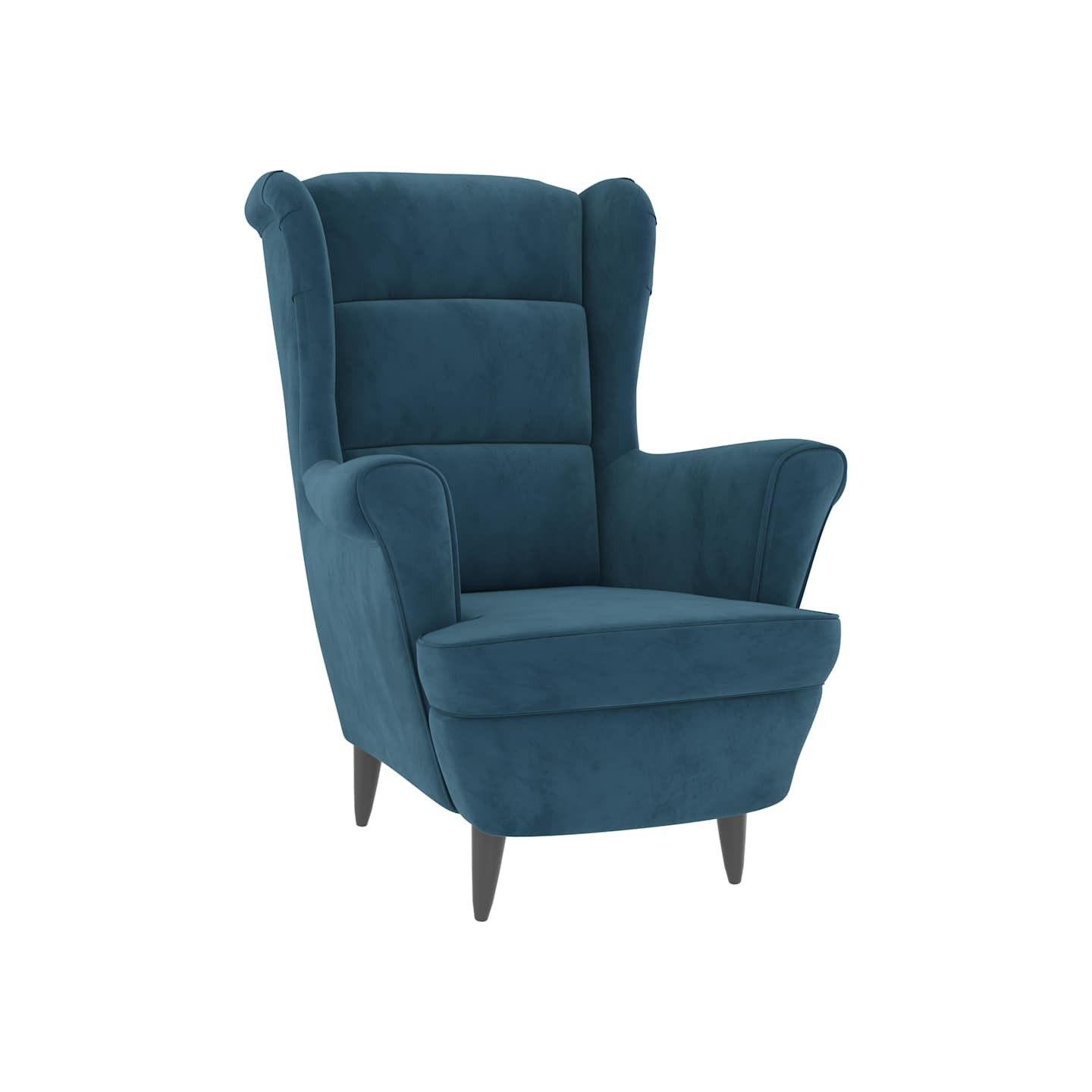 Fauteuil bleu velours